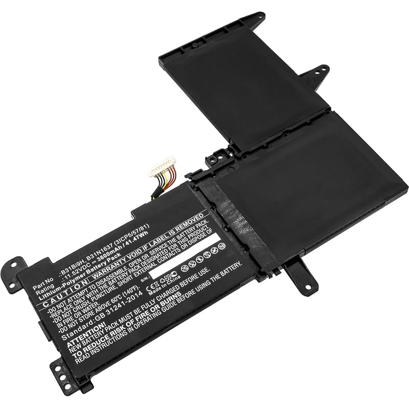 Replacement Battery for Asu's 0B200-02590000,0B200-02590100,0B200-0259020,0B200-02590200,B31Bi2H,B31Bi9H,B31N1637,B31N1637 (3ICP5/57/81),3600mAh,11.52V