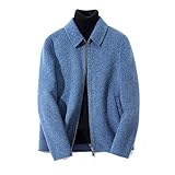 Ärmel-Stil: normal. Unbekannt Herren-Wintermantel Albaca, doppelseitig, Kaschmir, Trenchcoat für Herren, lässiger Windbreaker, Wollmantel Gr. XXL, blau