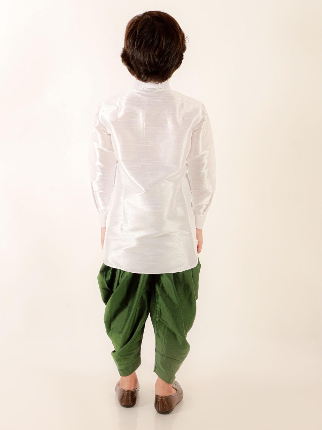 Jbn Creation Boys' Cotton Silk Blend Kurta And Dhoti Set (B1648)
