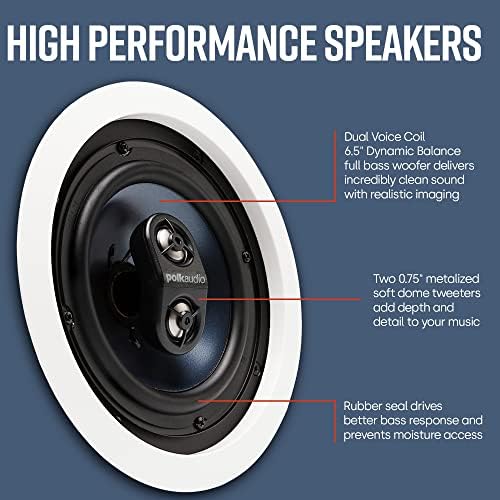 POLK AUDIO RC6s Speaker 100 W Black, White - Speakers (Wired, 100 W, 40-20000 Hz, 8 Ohm, Black, White)