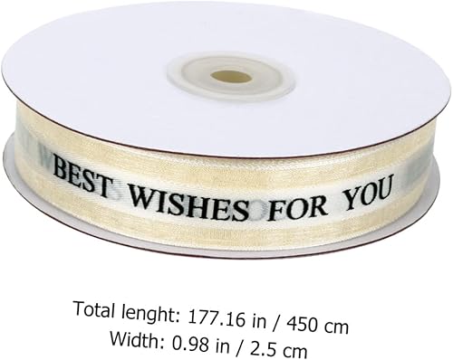 Miniatura 4 de SEWACC 1 rollo de caja para hornear tartas, cinta, adorno, regalos, cinta metálica, arte, cinta de coser, cinta de organza para envolver regalos,