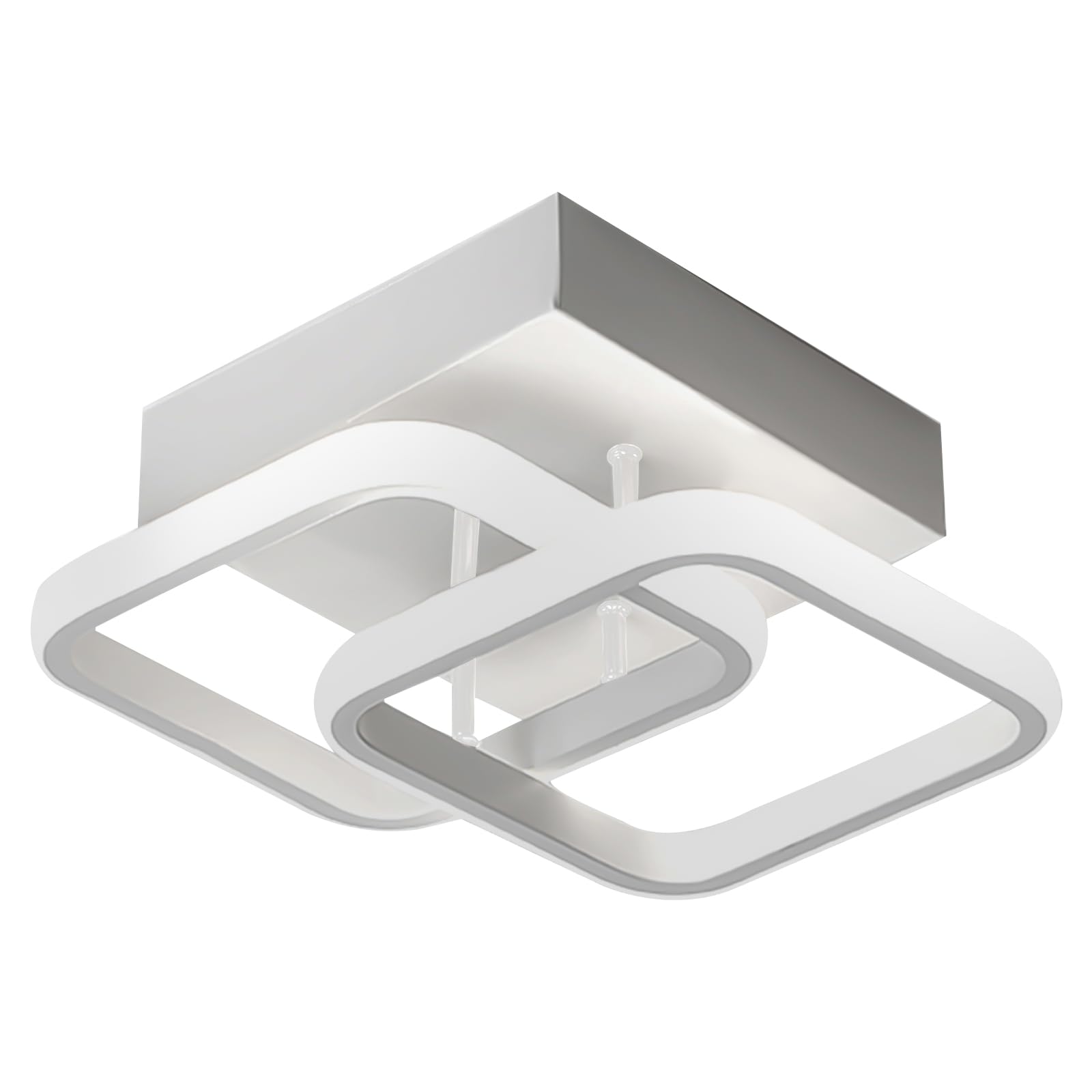 9 44Modern Hallway LED Ceiling Light Square Flush Mount Ceiling Lighting Fixture Bathroom Mini 2 Head Acrylic Close