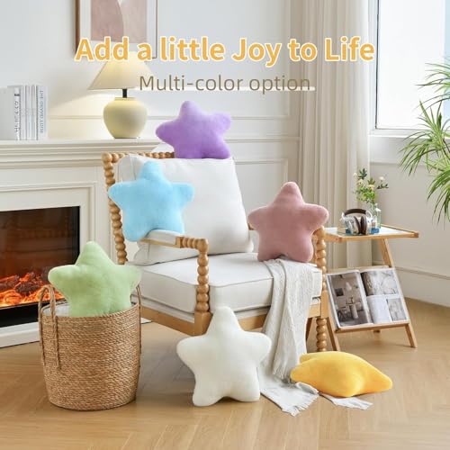Image of RVA Star Throw Pillow Cute Star Shaped Cushion for Bedroom Sofa Chair Gifting on Special Occasions Anniversary Birthday Gift for Couples Girlfriends Boyfriends Husbands & Wives (15inch, SkyBlue)