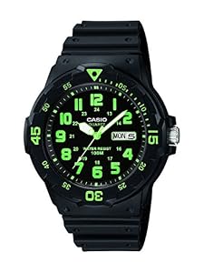 Casio MRW-200H-3B Men's Casual Sportswear Watch - Analogue Quartz - Black Dial - Black Resin Strap