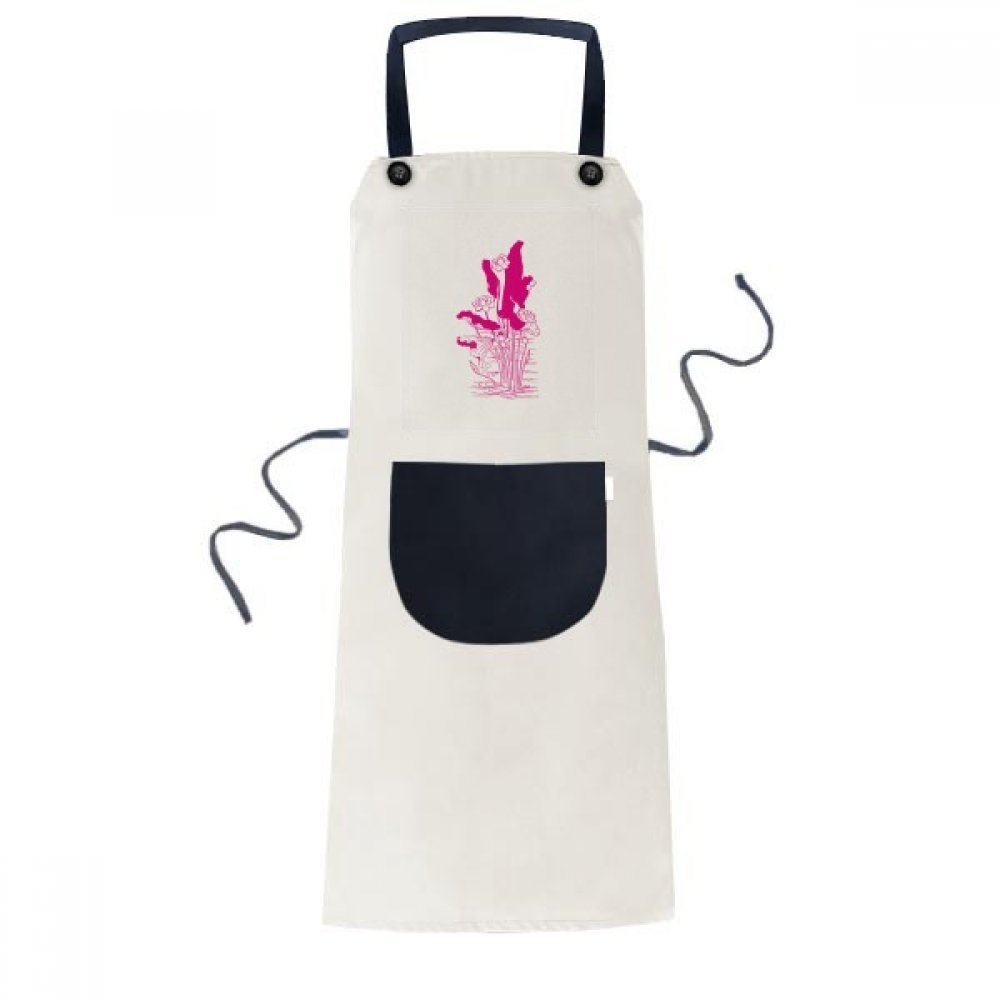Tablier fleur de lotus noir de cuisine pour éviter les éclaboussures d'eau