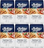 il Molino Chiavazza - Authentic Italian Soft Wheat Type ''00'' Pizza Flour 1kg - Pack of 6 | Perfect for Traditional Pizza & Focaccia