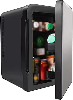 Mini lodówka samochodowa Lodówka samochodowa z zamrażarką 10L Przenośna chłodnica i cieplejsza, wyciszona konstrukcja, chłodnica elektryczna 12V, na piknik na kempingu, do napojów Piwo Wino Owoce morza, Czarny