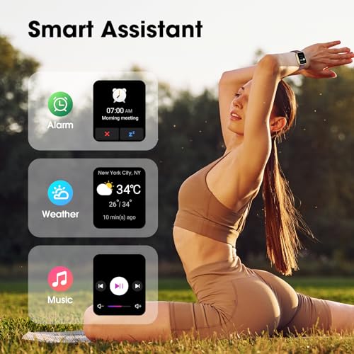 EURANS Smart Watch 45mm, Fitness Watch with Heart Rate/Sleep Monitor Steps Calories Counter, IP68 Waterproof Activity Tracker Compatible with Android iOS - Thumbnail 4