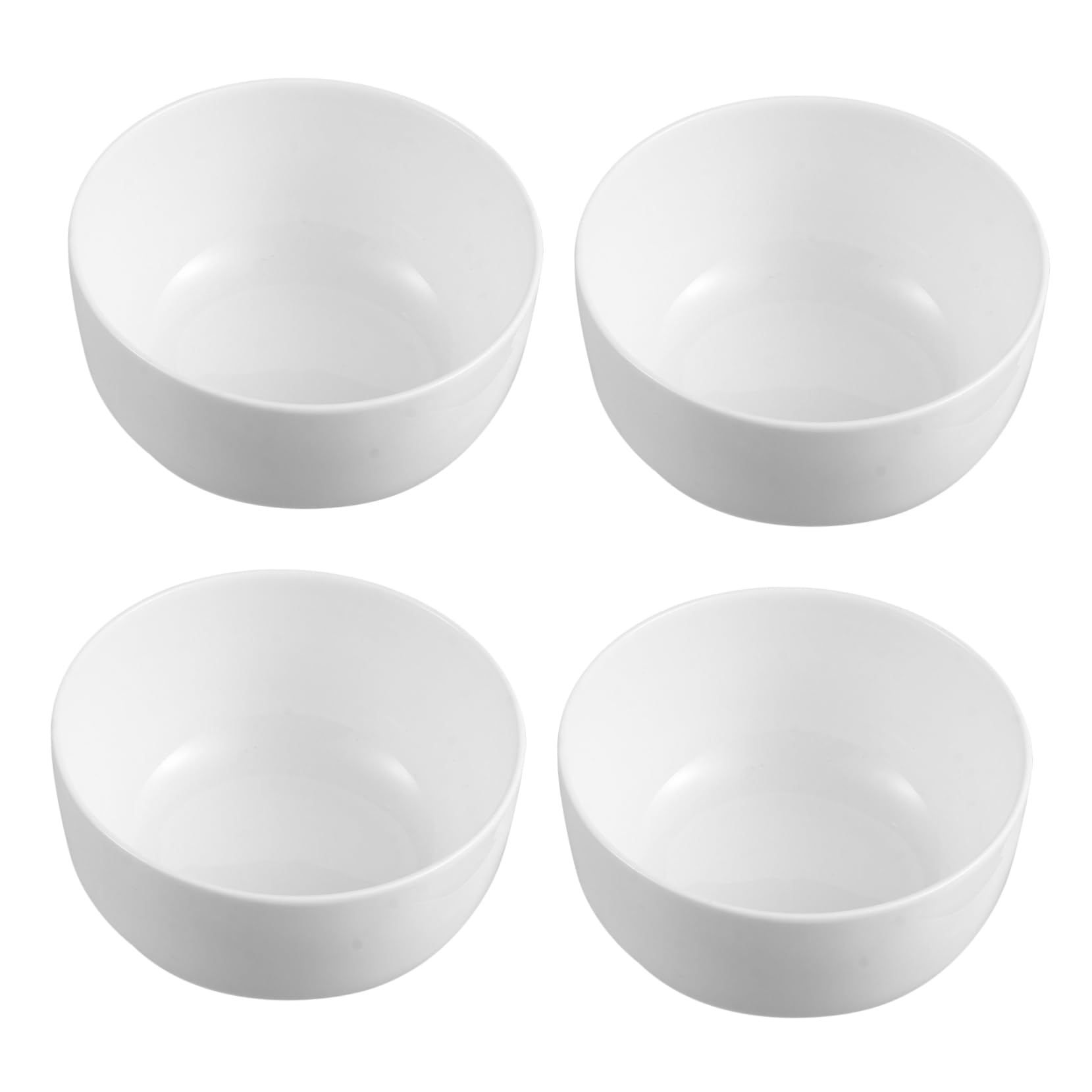 MUCKLILY 4Pcs Ceramic Rice Bowls Food Grade Ramen Bowls Microwave Dishwasher Safe Smooth Surface Space Saving Design for Home Kitchen Use