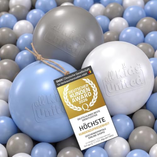 all Kids United® Bällebad Bälle Ø6cm - Bunte Poolbälle für Kinder, robust | Stabile Plastikbälle für Planschbecken, Hüpfburg & Spielzelt, viele Farbkombinationen & Mengen, Spielbäl