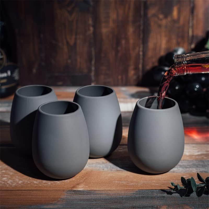 Miniatura 4 de The Wine Savant - Juego de 4 vasos de vino irrompibles de 4 pulgadas de alto, reutilizables e inastillables para fiestas, pícnics, al aire libre,