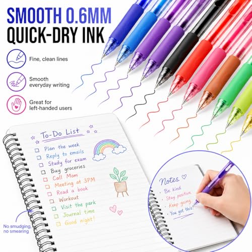 Pack de 14 bolígrafos borrables de gel coloridos 0.6 mm miniatura 5