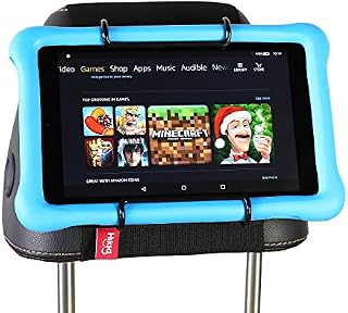 Hikig Car Tablet Holder, Car Headrest Tablet Mount Holder for Kids in Back Seat, Anti-Slip Strap, Angle-Adjustable Fits All 7 Inch to 12 Inch Tablet Compatible with iPad, iPad Mini / Air/ Pro and More