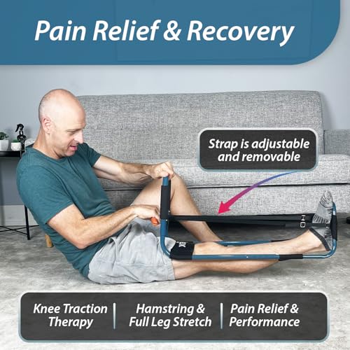 Flex Frame Knee & Hamstring Stretching Device – Adjustable Leg Traction for Knee Pain, Hip Pain, Lower Back Relief, IT Band, Post-Surgery Rehab, Knee Inversion Stretching. by M PAIN MANAGEMENT TECHNOLOGIES - Image 2