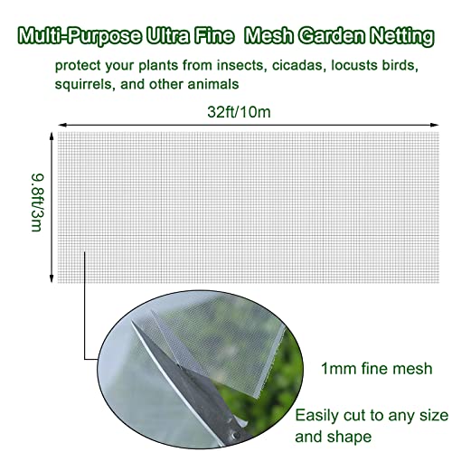 Garden Netting for Veg Patch Fine Mesh 3x10m Insect Protection Net, Garden Vegetable Plant Protect Netting - Image 2