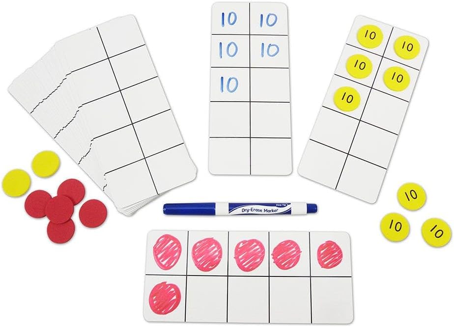 EAI Education Ten Frame Blank Cards - Set of 25
