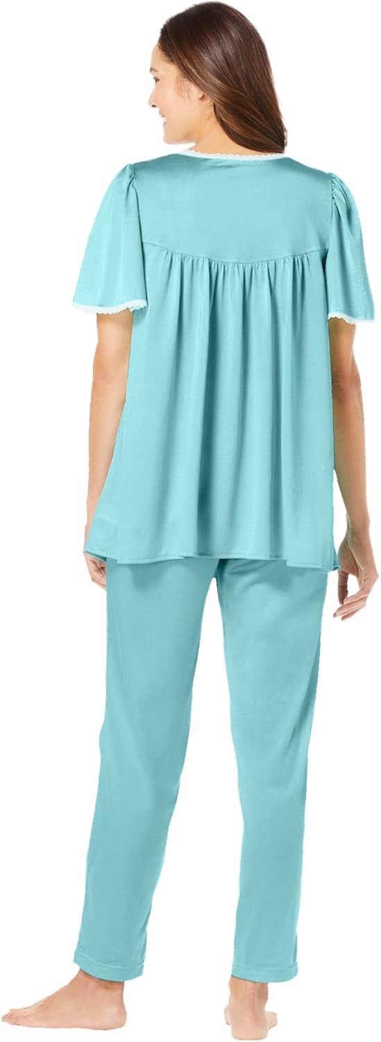 Only Necessities Plus Size Silky 2-Piece PJ Set - Image 3