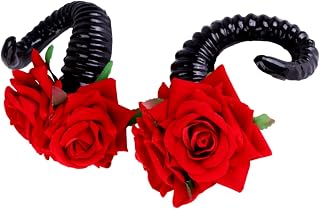 Beavorty Accesorio De Horquilla De Rosa Simulada Cuernos De Buey Divertidos Ideal Para Cosplay y Halloween