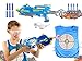 The Patriot Water Bead Gun, Orbeez Shooter with Water Color Change Vest and Safety Goggles, Gel Ball Pistol, 2 in 1 Orbs and Foam Dart Blaster Kids Paintball Alternative (Blue XL100)
