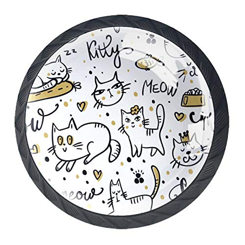 Boutons de meuble chat blanc : finitions soignées pour tiroir de commode chic - 3