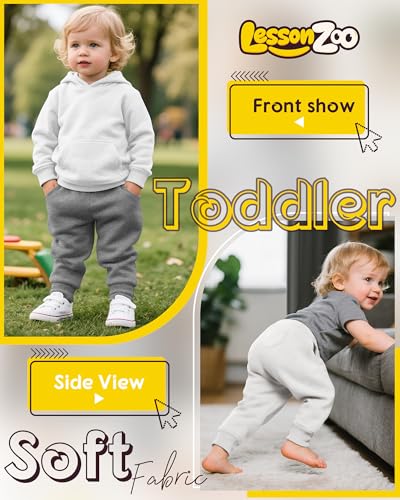 3 Pack Boys' Sweatpants Toddler Athletic Elastic Waist Pants Active Joggers with Pockets 2025 Fall2