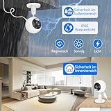 GUOANVISION 5G 3MP Kamera Überwachung Aussen/Innen, Überwachungskamera Aussen WLAN Camera Indoor/Outdoor, Babyphone mit App, Hundekamera, IP66 Wasserdicht, 2-Wege-Audio, Auto-Zoom, SD &Cloud-Speicher