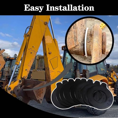 Image of 8 x 100mm Bucket Pin Shim Kit for Excavator and Skid Steer 2mm Thickness Fit for Cat Bobcat Case Kubota Komatsu