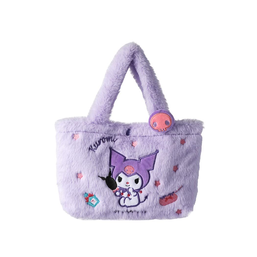 elbme Kawaii Cartoon Plush Bag - Blue Dog Kuromi Design - Cute Kids Handbag - Shoulder Bag for Girls - Ideal Gift for Kids' Birthdays Color - Kuromi-picture-34