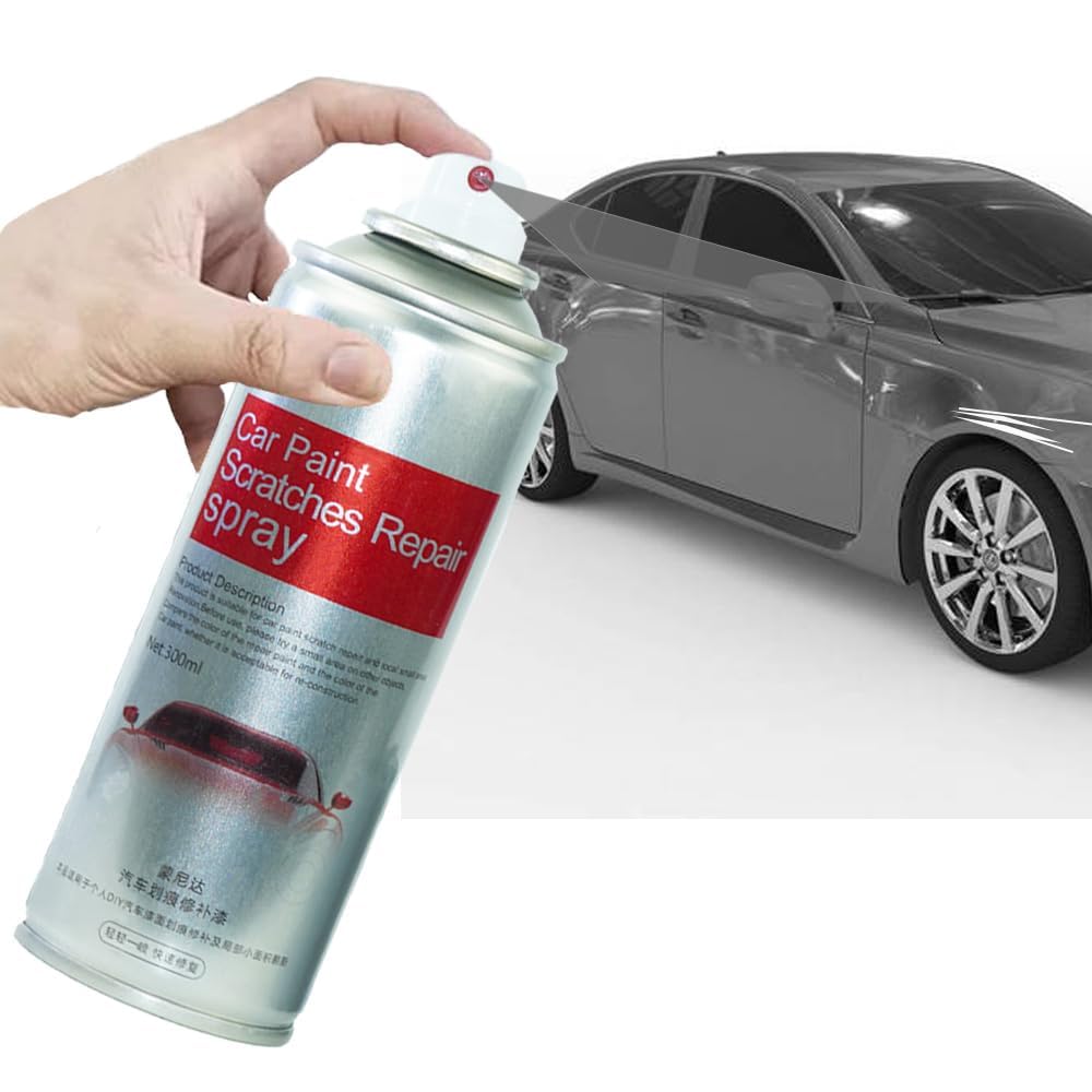 Car Scratch Repair Paste Spray, Silver Automotive Universal Touch-Up Spray Paint, 11 oz, Silver, 128 Fl Oz (Pack of 1