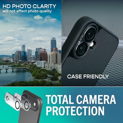 Image of Smartish iPhone Air Screen Protector - 2-Pack Tempered Glass Screen Protectors + Camera Lens Covers - Tuff Sheet - 9H Easy Install Frame [Scratch Resistant] Case-Friendly for Apple iPhone Air