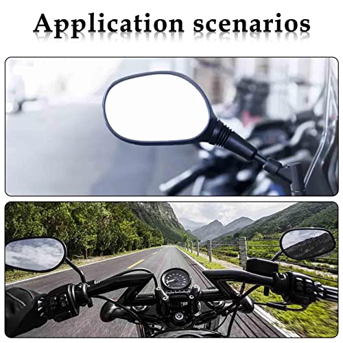 Groothoek veiligheidsachteruitkijkspiegel,HD-glas aluminiumlegering motorfiets eindspiegels - Wind Swivel Wing Verstelbare Roterende Zijspiegels, Moto Accessoires Yanjing - Image 3