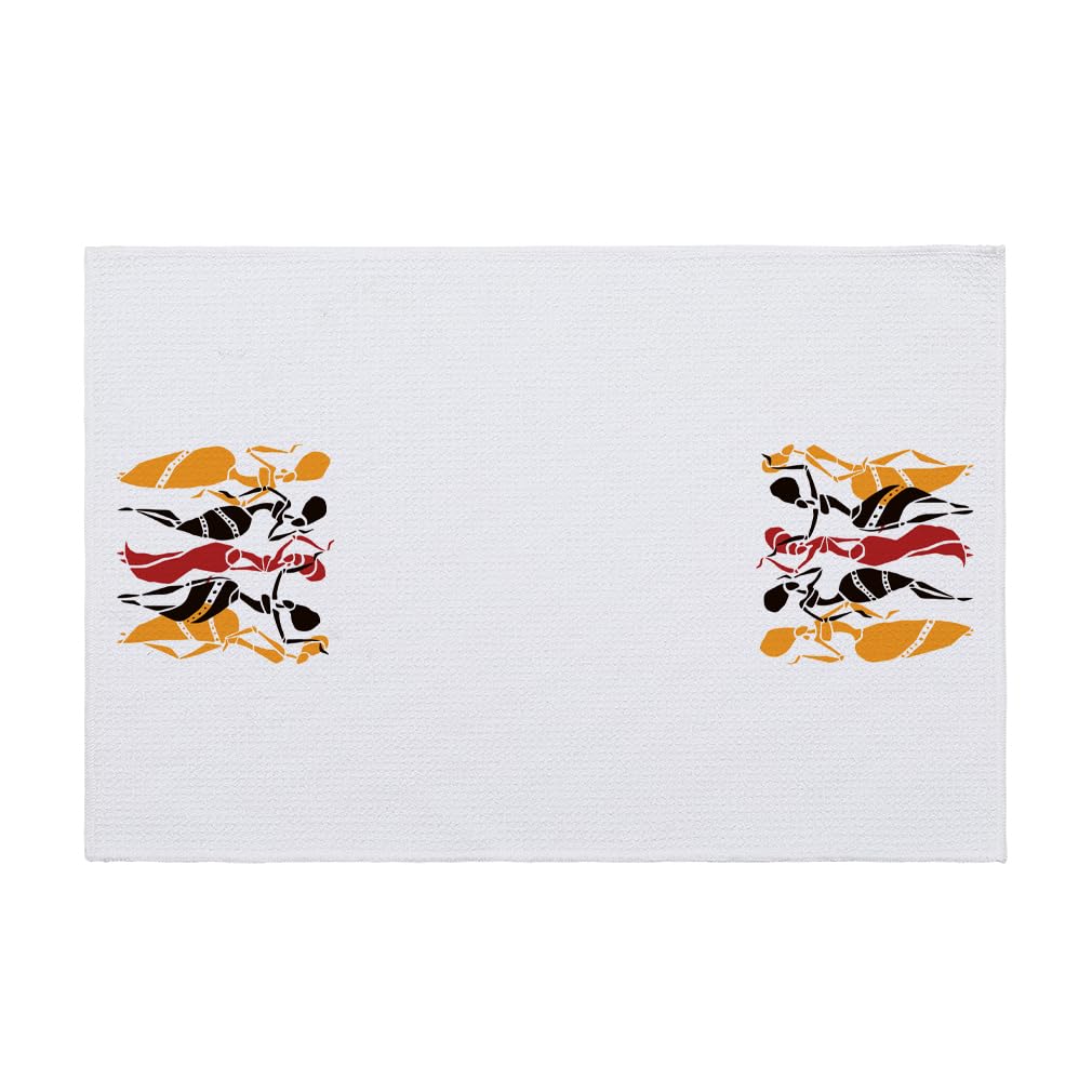 Trapos Cocina Negro Rojo África Paños de Cocina Suaves y Absorbentes Paños Cocina Reutilizables Trapos de Cocina para Secar Toallas Lavable Toallas de Barra Juego de 4 (40x60cm)