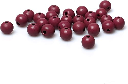 Miniatura 264 de Cuentas de madera redondas blancas de 0.394 in, 300 cuentas sueltas pintadas con espaciadores suaves para manualidades, collares y pulseras