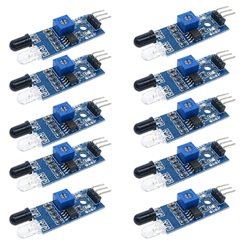 Hailege 10pcs IR Infrarot Hindernisvermeidung Sensormodul LM393 3-Draht IR reflektierender photoelektrischer Sensor für Smart Car Roboter