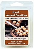 100% All Natural Soy Wax Melt Tart - Warm Vanilla Sugar: Warm Vanilla Sugar has become a classic. With flowery herbal top notes, coconut and vanilla middle notes, and a musky sandalwood base. - 3oz - Naturally Strong Scented