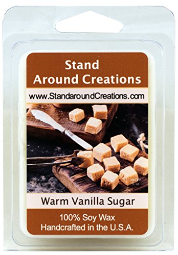 100% All Natural Soy Wax Melt Tart - Warm Vanilla Sugar: Warm Vanilla Sugar has become a classic. With flowery herbal top notes, coconut and vanilla middle notes, and a musky sandalwood base. - 3oz - Naturally Strong Scented