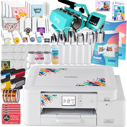 Brother SP-1 Dye-Sublimation Printer Bundle with 7-in-1 Turquoise...