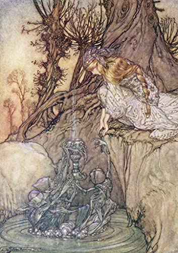 Impresiones lienzo El cáliz encantado de Arthur Rackham, mural de alta calidad 60x90cm