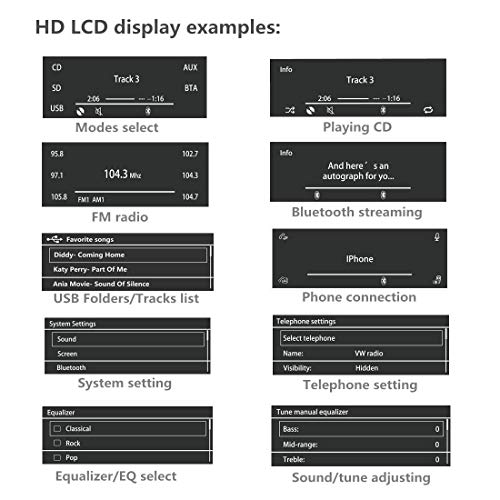KEiiD CD Player with 4-Way 4x20W Amplifier 4.0 Output (No Speakers Inside) ,Built-in Bluetooth Receiver USB SD MP3 3.5mm AUX Line-in Remote Control LCD Display, RCA and 3.5mm Headphone Jack Output