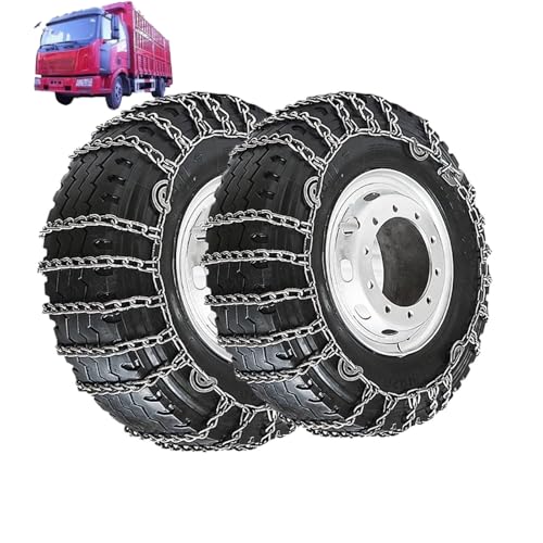 Set of 2 Tire Chains for Trucks 2pcs Snow Chains for Trucks Snow Chains for Car Tires Anti-Skid Thickening Tire Chains Winter Car Accessories No Jack Required 2pcs 9.00-20 2pcs 9R22.5