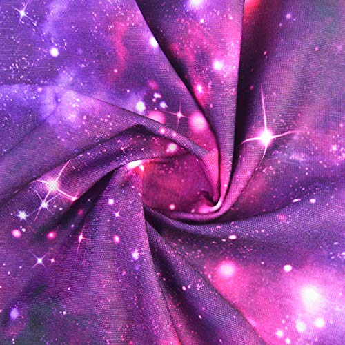 Obacle Seamless Bandana for Rave Face Mask Dust Wind UV Sun Protection Galaxy Tube Mask Headwear Bandana for Women Men Festival Party Motorcycle Riding Outdoor (Starry Sky Deep Purple Rose Red)