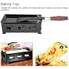 1pc Carbon Steel Cheese Raclette Baking Tray Set Non-Stick with Wood Handle Grilling Tool for Stove Top Use Heated with Candles Ensuring Evenly Melted Cheese