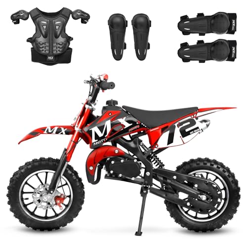 Kids Gas Dirt Bike 49cc 2-Stroke - Beginner-Friendly Mini Motorcycle with Easy...