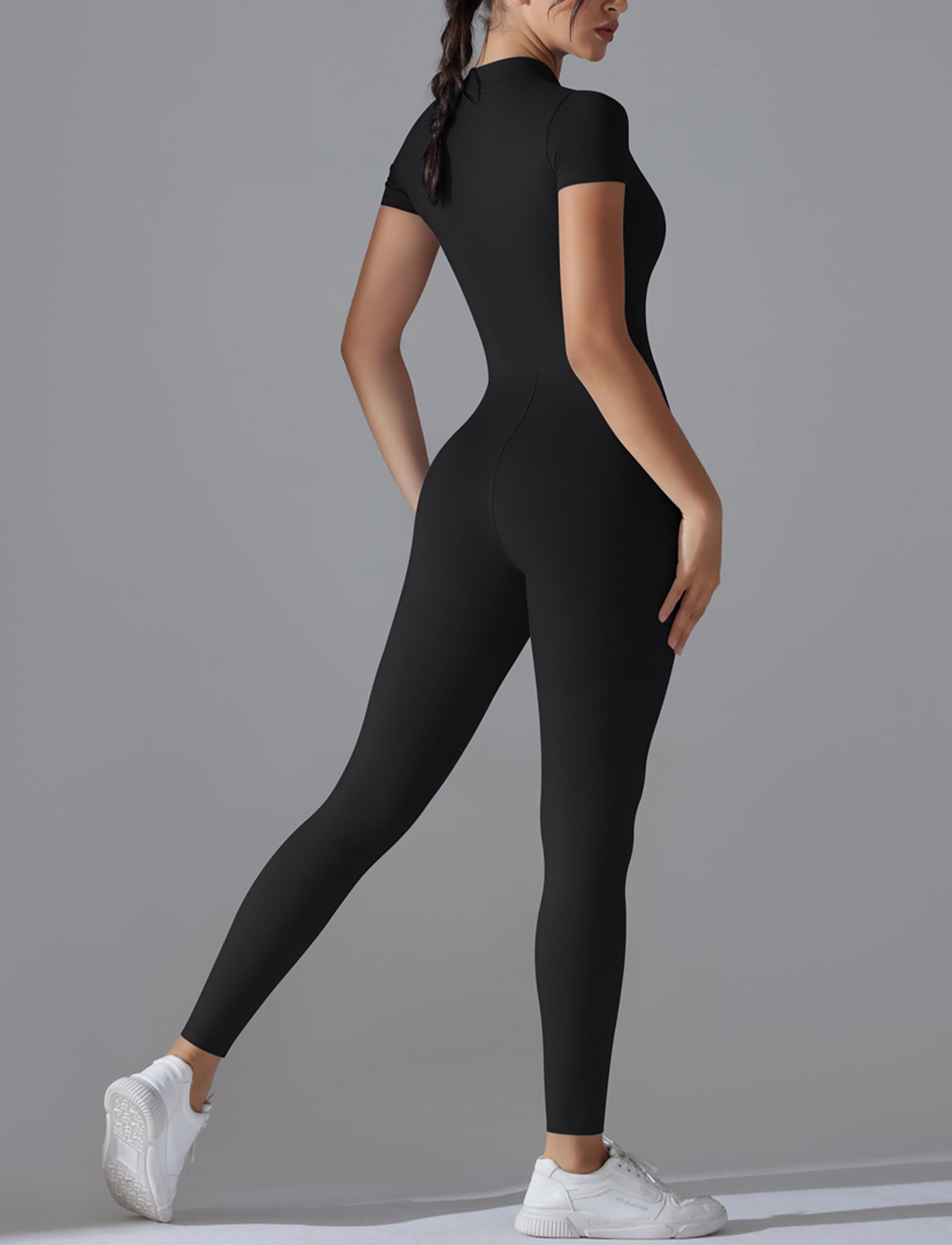 SEAUR Enterizo de yoga para mujer, body deportivo de manga corta, traje de fitness, ropa deportiva, gimnasio, yoga, entrenamiento