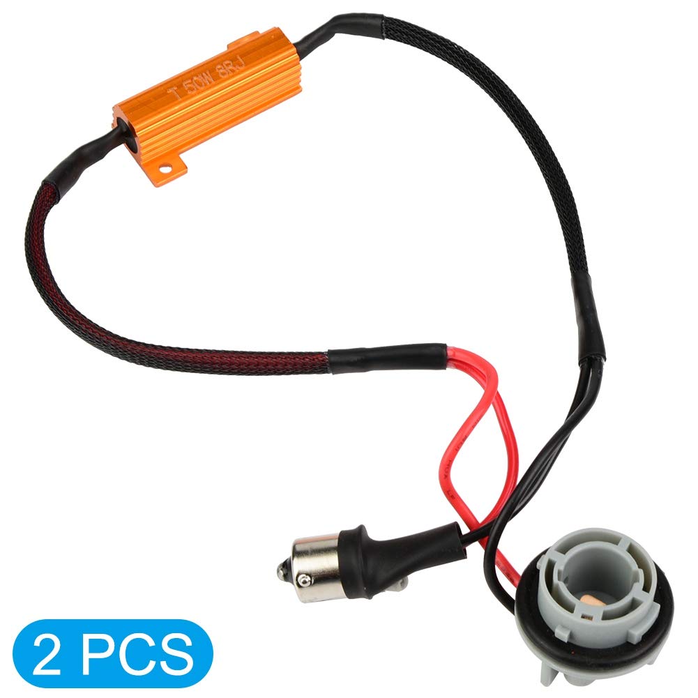 2pcs/set Load Resistor Connector Wire Wiring Harness Turn Signal light 1156