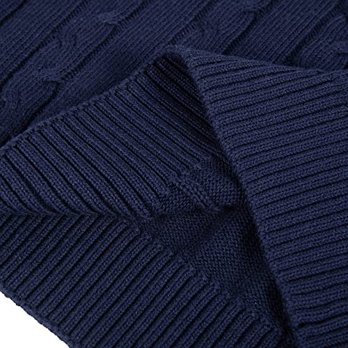 Image of Kid Nation Boys Sweater Cotton Quarter Zip Sweater Kids Cable Knit Pullover | Casual 1 /4 Zip Sweater for Child 3-14 Years (Previously Amazon Essentials)