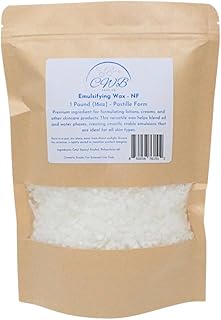16oz Emulsifying Wax - Perfect for Creams, Lotions, and DIY Cosmetics - Versatile Vegan Formula for Smooth, Stable Emulsions (1 Pound)