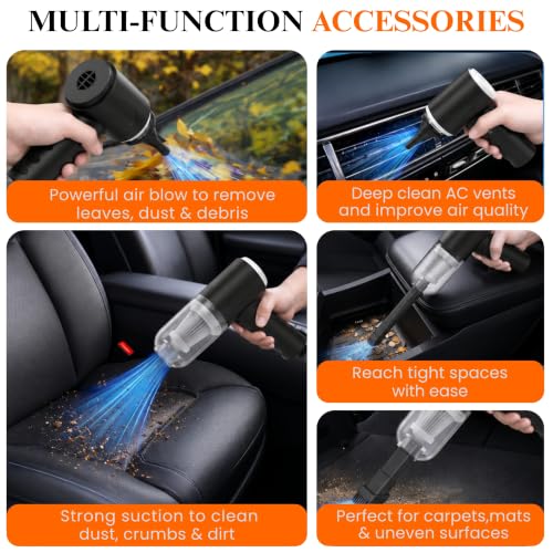 Image of DDN R Car Vacuum Cleaner 3 in 1 with 3 Attachments & Blower car Vaccine Cleaner Vacuum Cleaner for car use