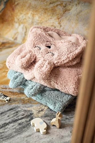 Jollein Bunny, Coperta Fasciatoio, Con Orecchie E Viso Di Coniglietto, 100% Poliestere, 100 X 105 Cm, Coperta Per Bambini - 7