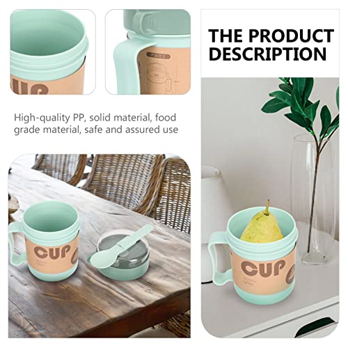 Cabilock 2 * caneca de sopa copo de colher portátil copo de leite para micro-ondas, para um copo de